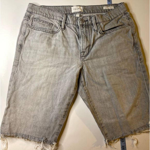 Frame L'Homme Cut Off Short Jean Shorts Mens Size 32 - Picture 2 of 6